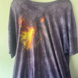 Faded Dragon Tie-Dye T-Shirt Flames
